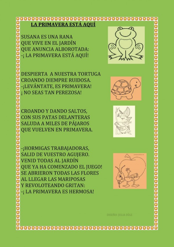 Poemas infantiles de Primavera para descargar gratis | FrasesHoy.org